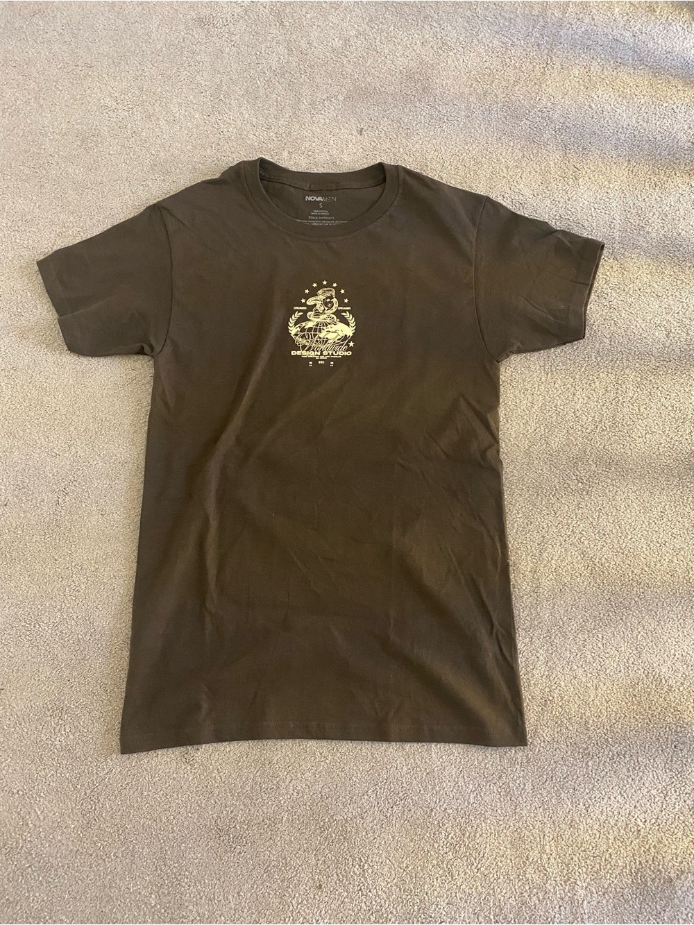 Fashion Nova Black Graphic Tee with Yellow Design - Never worn before
